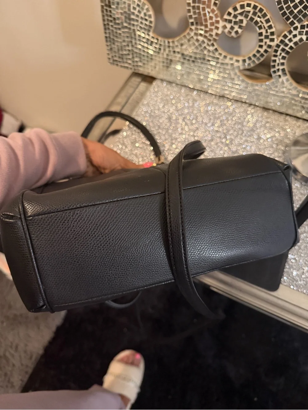 ⭐️Coach Black Leather Bag with Shoulder Strap